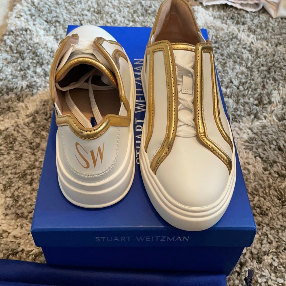 Stuart weitzman white tennis shoes